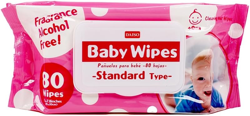 DAISO Baby Wipes - 80-Piece Standard Type - Soft & Gentle Wet Wipes for Baby Care - Image 3